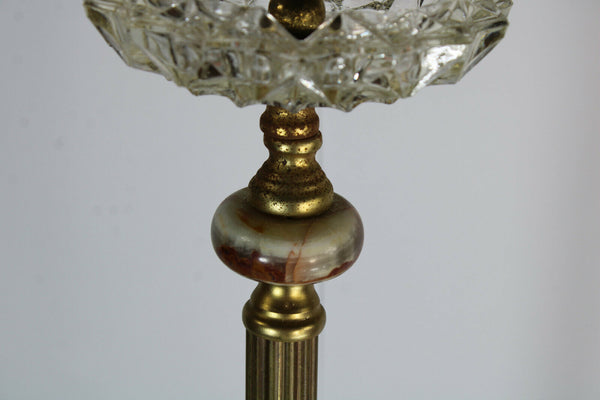 Vintage retro Standing ashtray putti cherub onyx marble brass