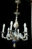 Capodimonte italian porcelain marked 6 arms chandelier floral decor