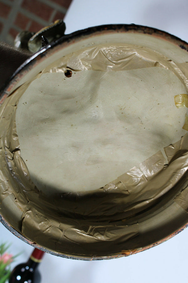 Antique XL Terracotta French hunter dog figurine statue marked