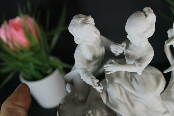 German unterweissbach marked bisque porcelain romantic couple statue