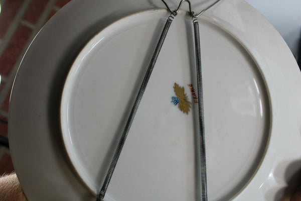 Set 5 Antique vieux paris porcelain plate old french jobs marked