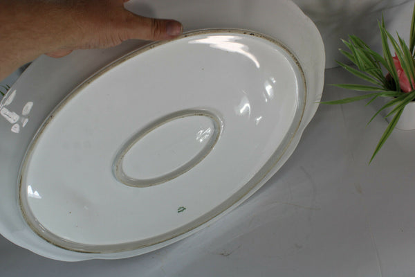 XL French limoges hand paint haviland Floral plate presentation tray