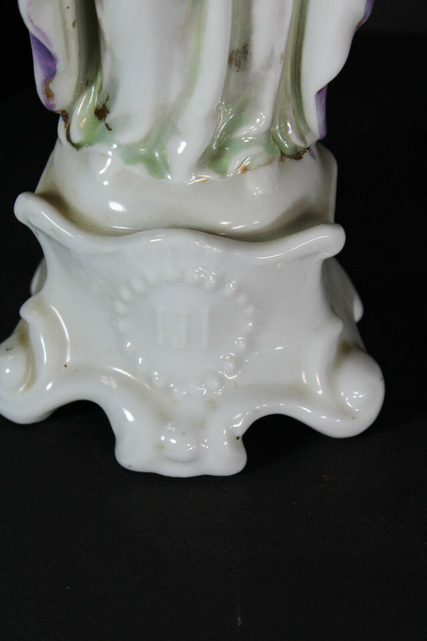 LArge Antique french vieux paris porcelain saint joseph figurine statue