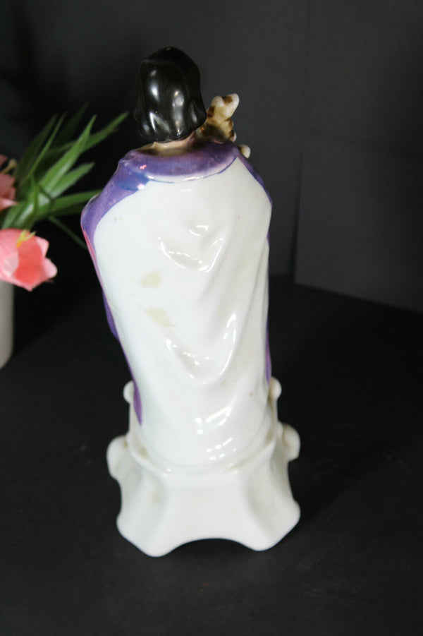 LArge Antique french vieux paris porcelain saint joseph figurine statue