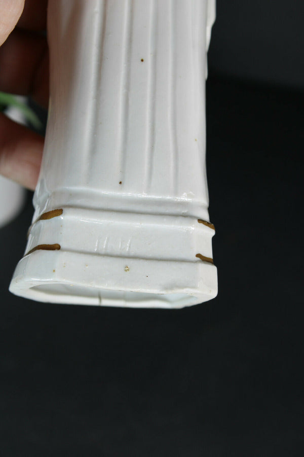 Antique french vieux paris porcelain sacred heart jesus statue