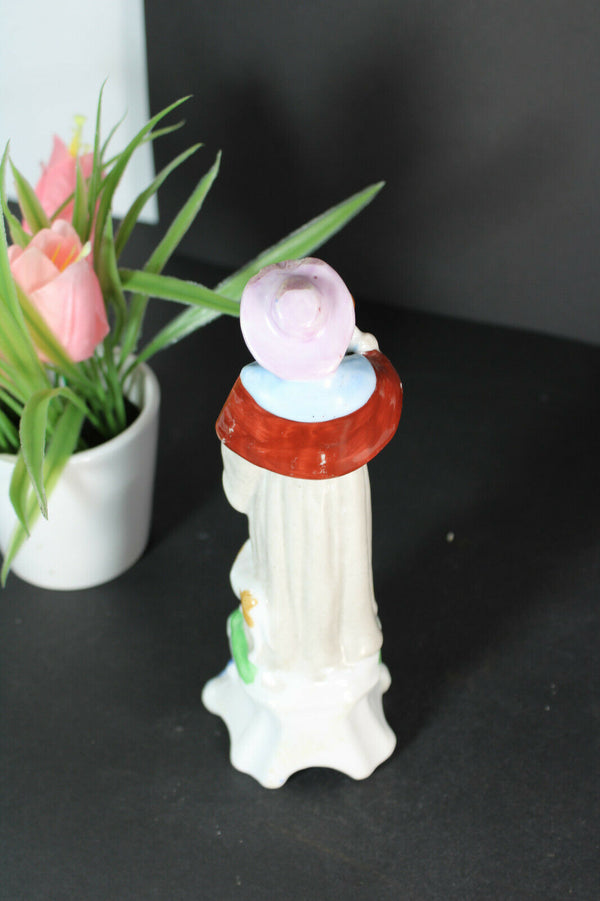 Antique french vieux paris porcelain saint roch dog statue figurine religious