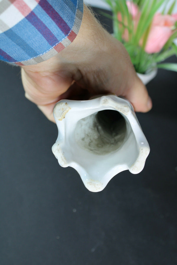 Antique french vieux paris porcelain saint roch dog statue figurine religious