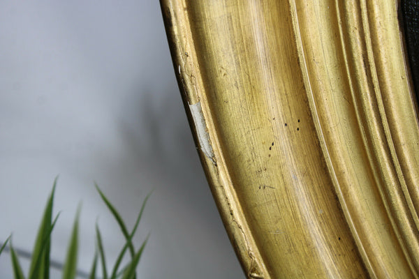 Antique french oil Cardboard portrait girl painting 19thc