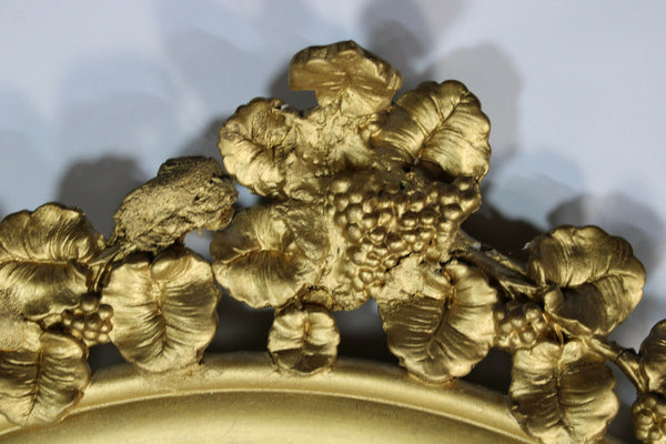 Antique 19thc portrait man oil cardboard painting frame