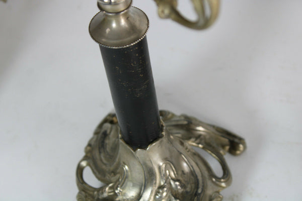 PAIR Vintage zamac Wood dragon head candle holders candelabras