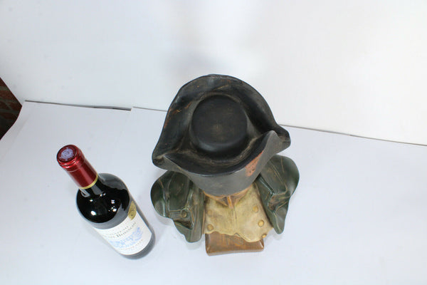 Vintage French chalkware bust statue napoleon bonaparte