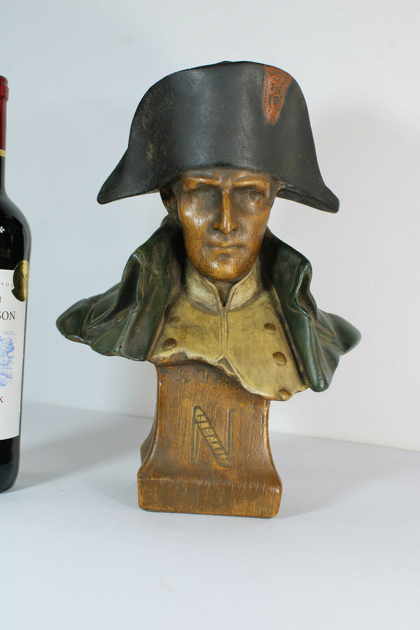 Vintage French chalkware bust statue napoleon bonaparte