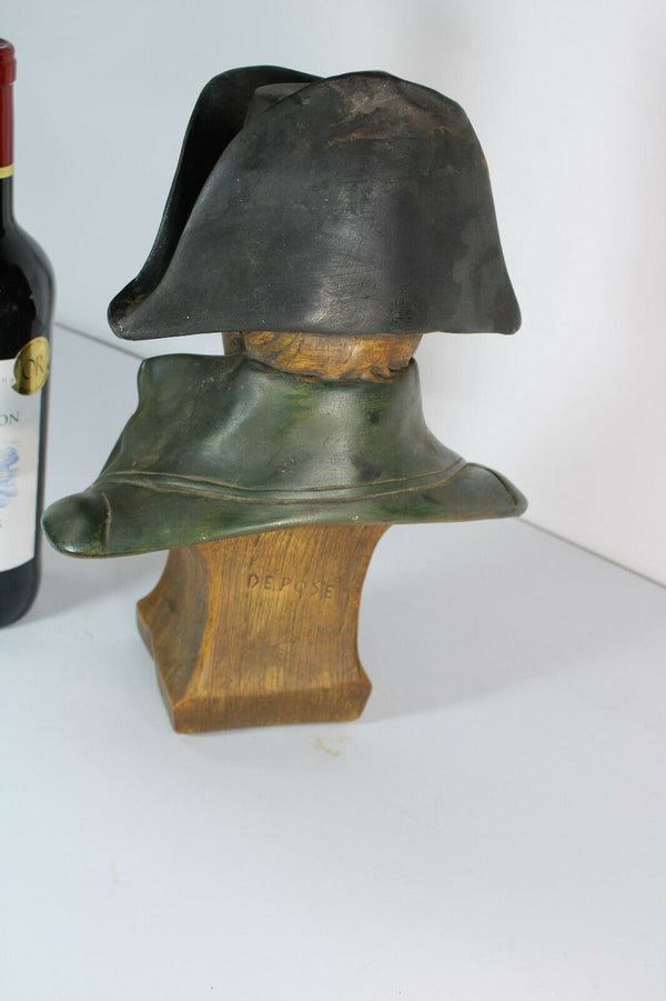 Vintage French chalkware bust statue napoleon bonaparte