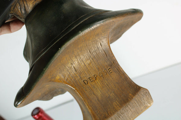 Vintage French chalkware bust statue napoleon bonaparte