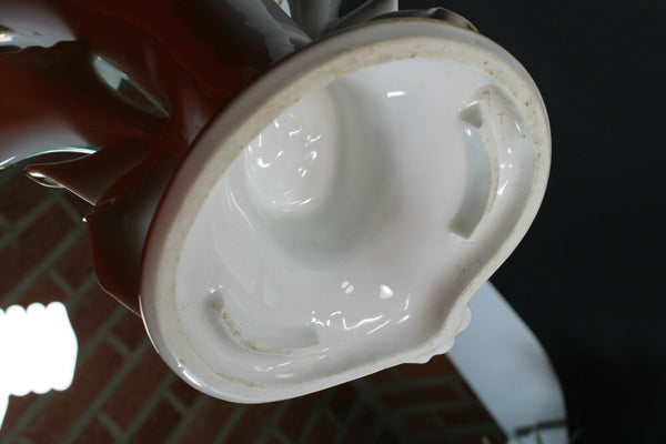 PAIR antique french vieux paris porcelain Cornet vases