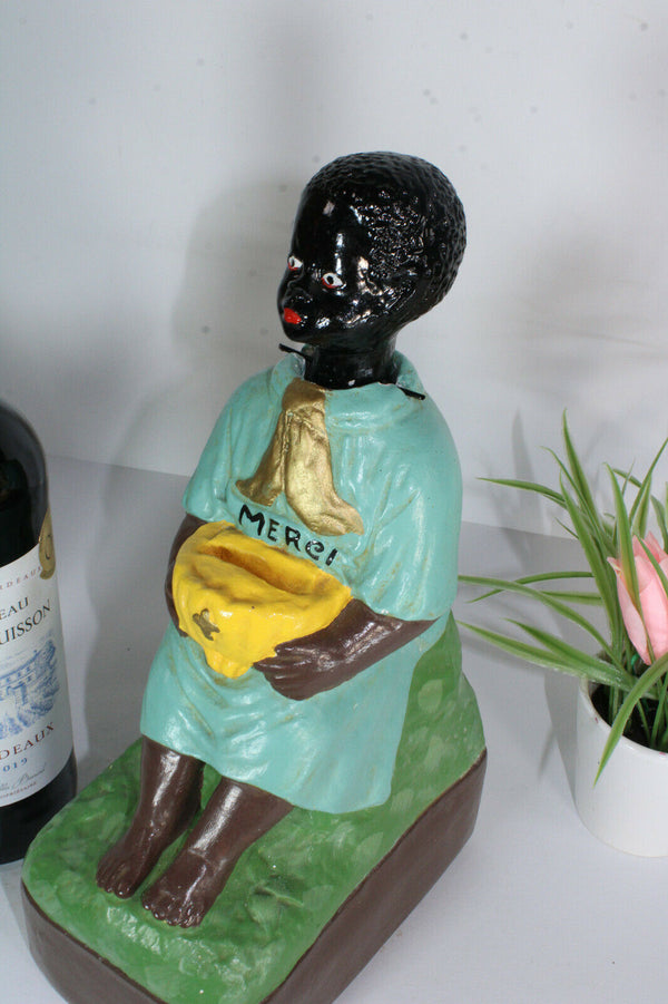 RAre antique missionary coin money box nodding head religious