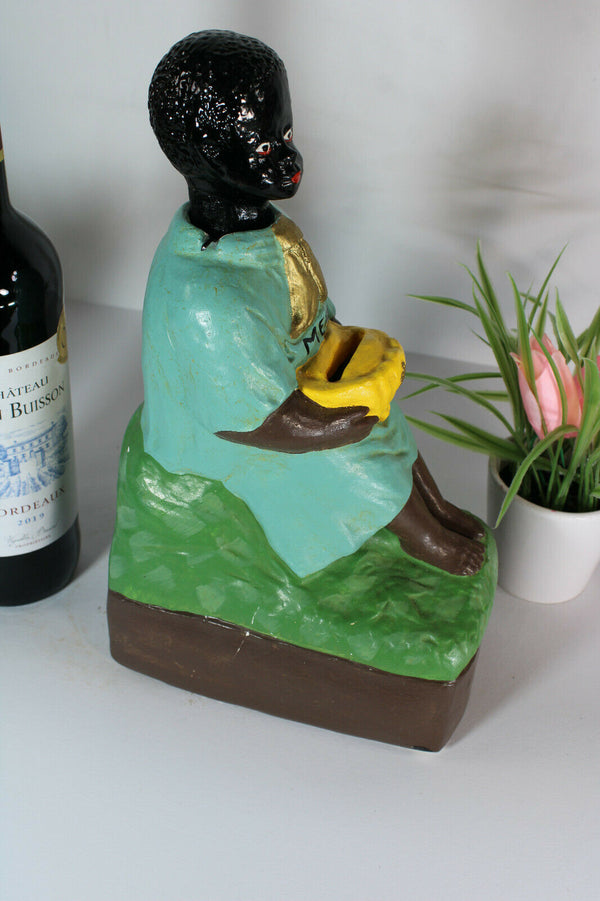 RAre antique missionary coin money box nodding head religious