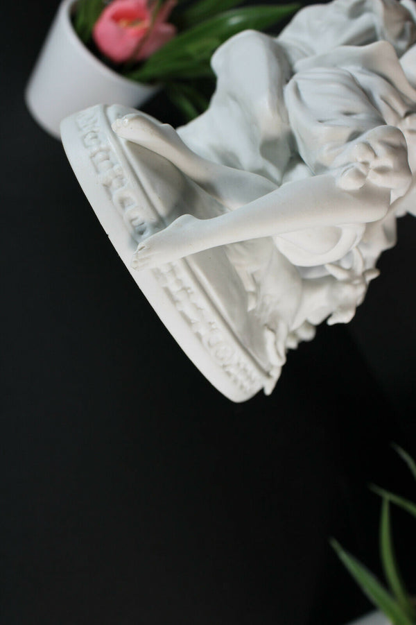 Antique German scheibe alsbach marked Bisque porcelain group statue dog lamb