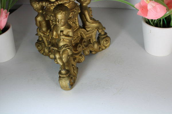 Antique Bronze 3 graces putti cherub angels base Table lamp