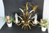 Vintge mid century 1970 MEtal gold gilt wheat corn chandelier attr hans kogl