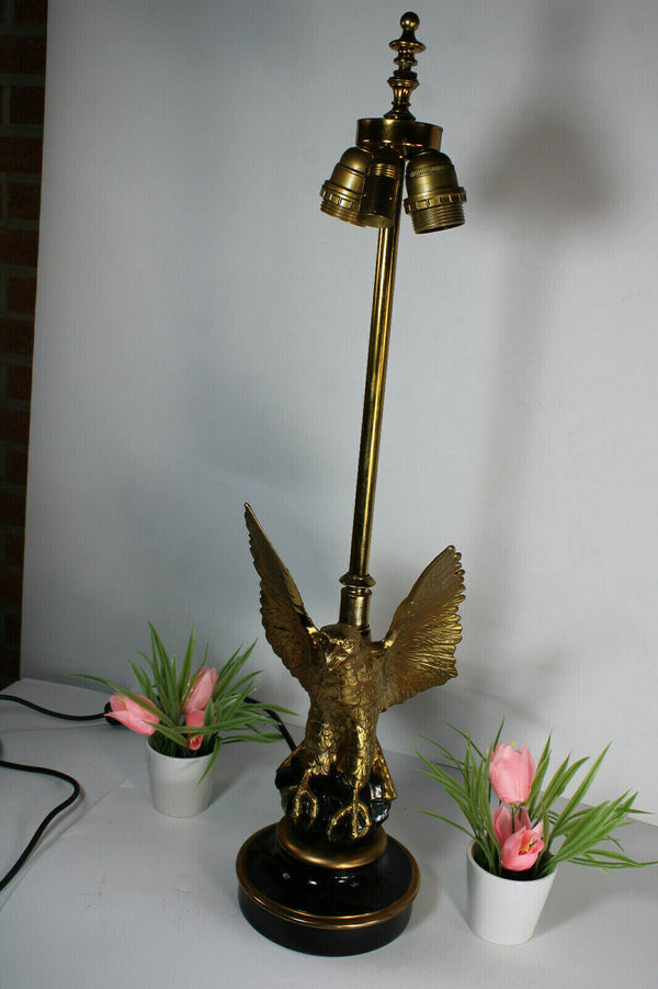 Hollywood regency MAISON DEKNUDT Bronze eagle table lamp 1970
