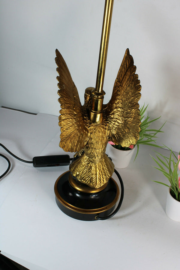 Hollywood regency MAISON DEKNUDT Bronze eagle table lamp 1970