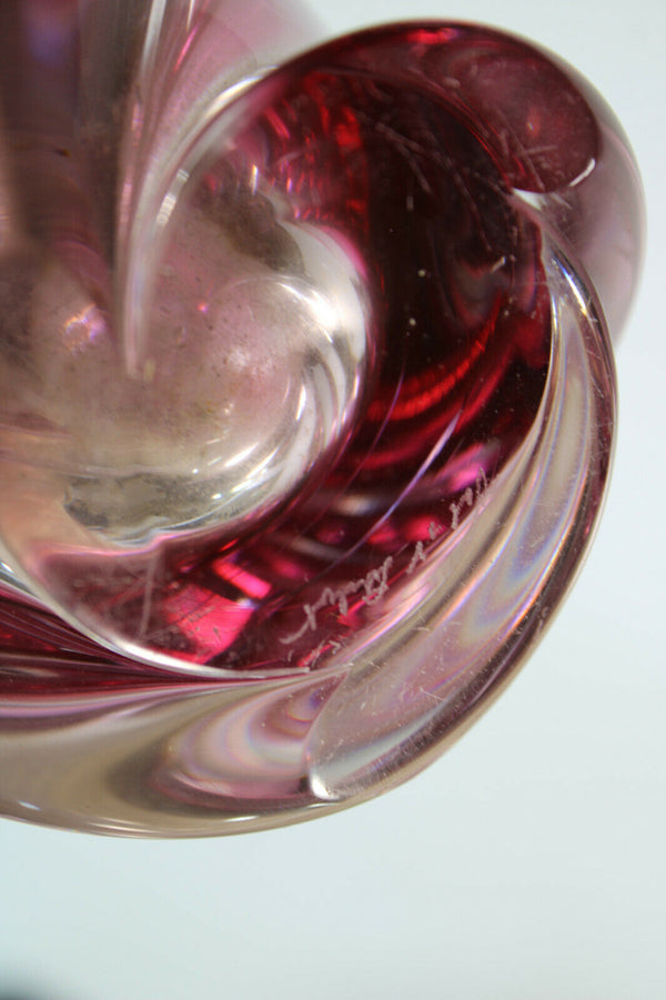 Val saint lambert crystal glass Vase Belgian marked