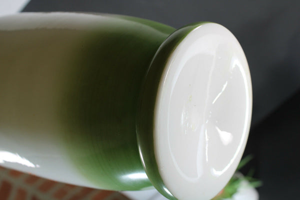 Opaline DOG PORtrait opaline glass Vase enamel