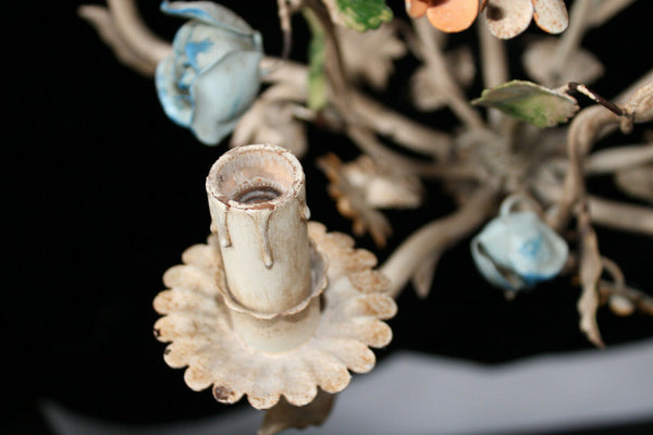 Vintage italian metal iron paint 1970 Chandelier lamp