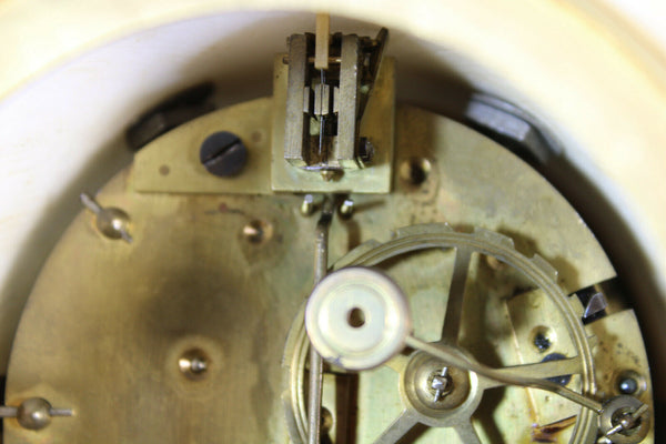 Antique French onyx marble brass eagle empire clock candelabras candle holder