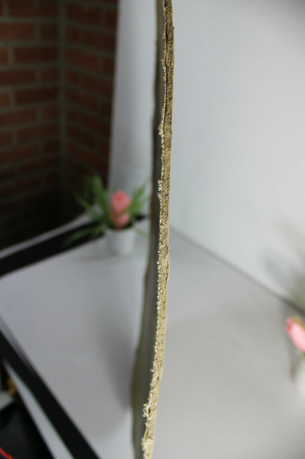 Antique french oil canvas cardboard dog hunting pheasant bird painting signed