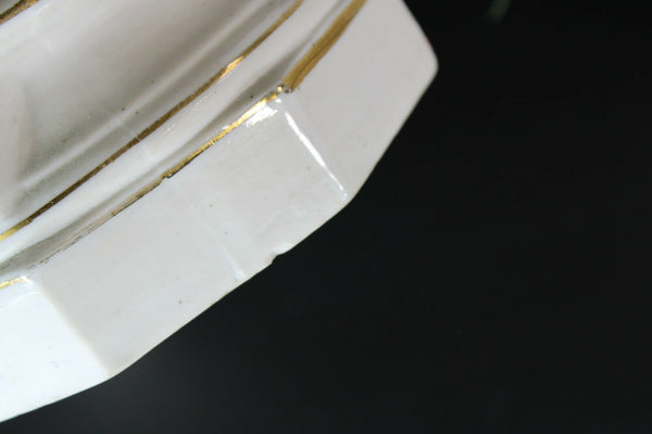 Antique German bisque porcelain Large sacred heart jesus statue religious