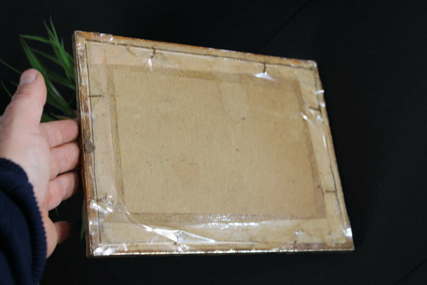 antique cute litho girl Wall print framed