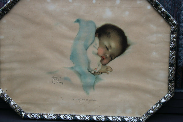 pair Original 1918 Bessie Pease Gutmann Prints baby signed