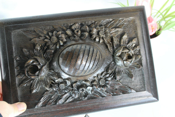 Antique black forest wood carved Box