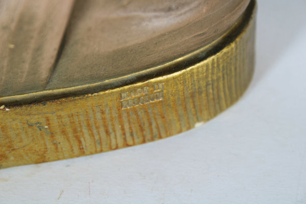 Antique 1930 terracotta PARENTANI signed Bust statue sacred heart christ