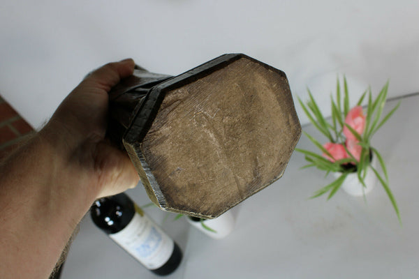 Antique French chalkware madonna figurine statue