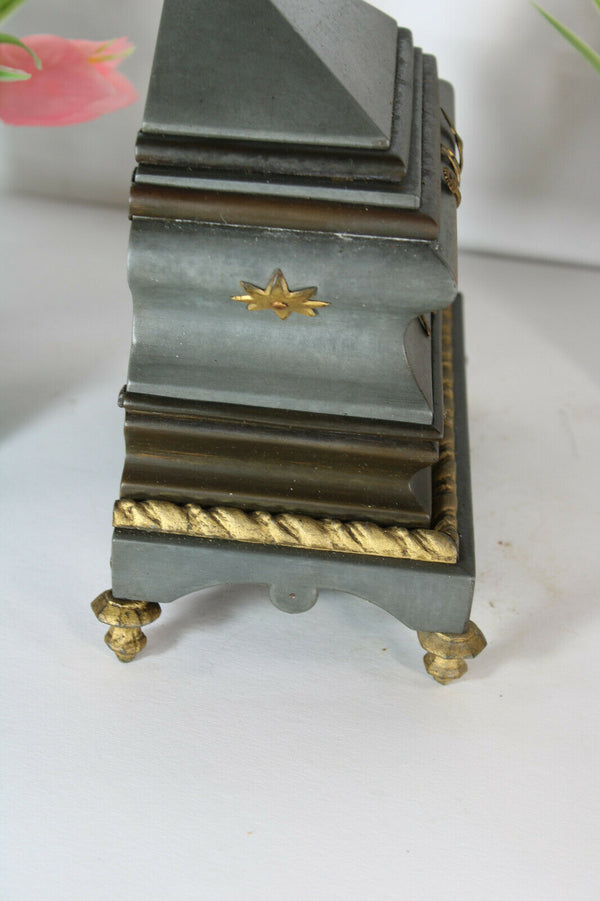 Antique Large French Metal Altar crucifix snake religious