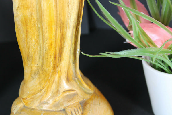 French chalkware art deco madonna figurine statue