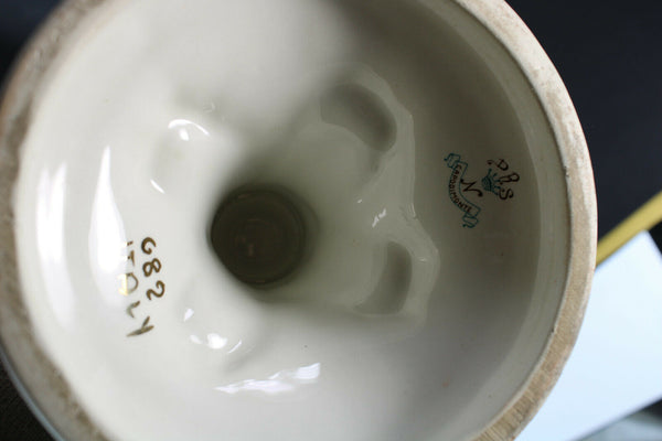 Capodimonte porcelain XL pitcher ewer dragon putti satyr devil head rare vase