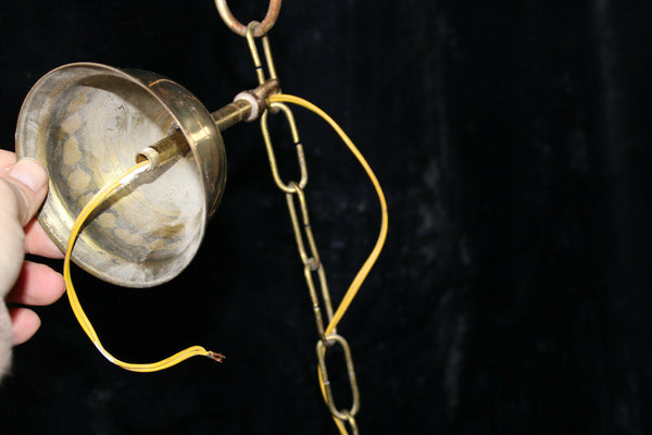 Murano Seguso Millefiori multi colours white glass pendant lamp chandelier rare