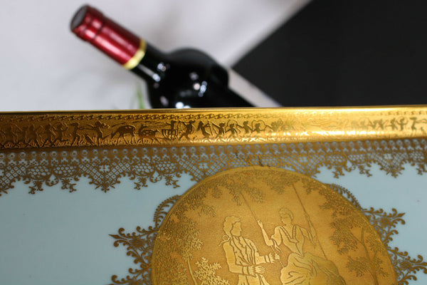 German karlsbad porcelain cake chocolate presentation tray gold romantic decor