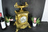 Antique bronze mantel clock lion head dragons