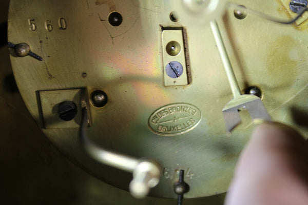 Antique bronze mantel clock lion head dragons