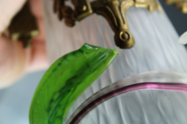 Art nouveau Kralik glass Floral Vases Rare