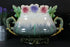 Antique Art nouveau barbotine majolica planter jardiniere vase
