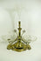 Antique art nouveau metal Centerpiece glass tray 1900s rare vase