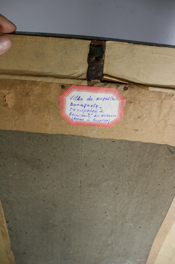 Antique CHARLES X wood frame Napoleon portrait litho