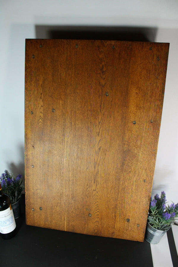 Antique church neo gothic Reredos altar piece wood carved evangelist saint rare