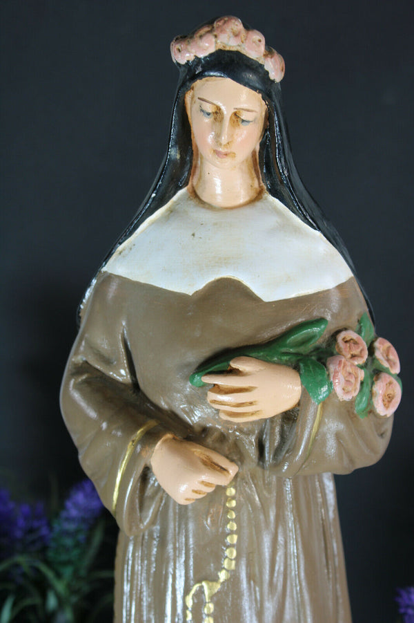 RAre antique religious saint statue Rosa lima PERU
